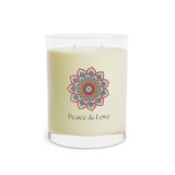 Peace & Love Scented Candle - Full Glass, 11oz